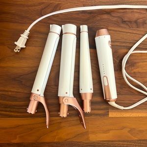 T3 Whirl Trio Interchangeable curling wand iron tapered and standard